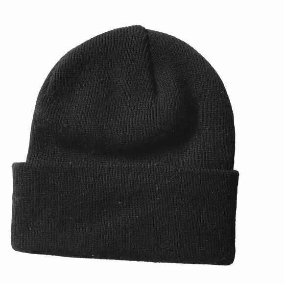 CARHARTT Knit Hat Logo Patch Cuff Cap Lid BLACK Watch A-18 BLK Adult OS Unisex - Picture 4 of 4